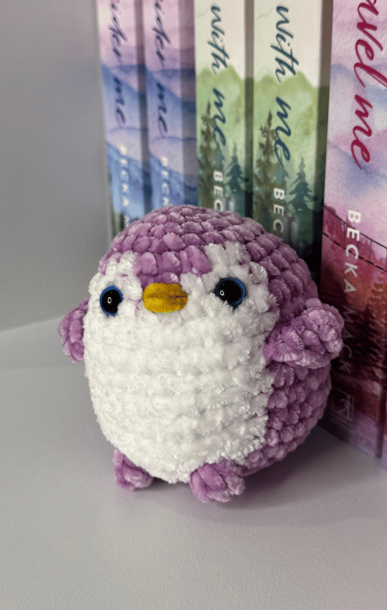 Purple Penguin Shelf Buddy