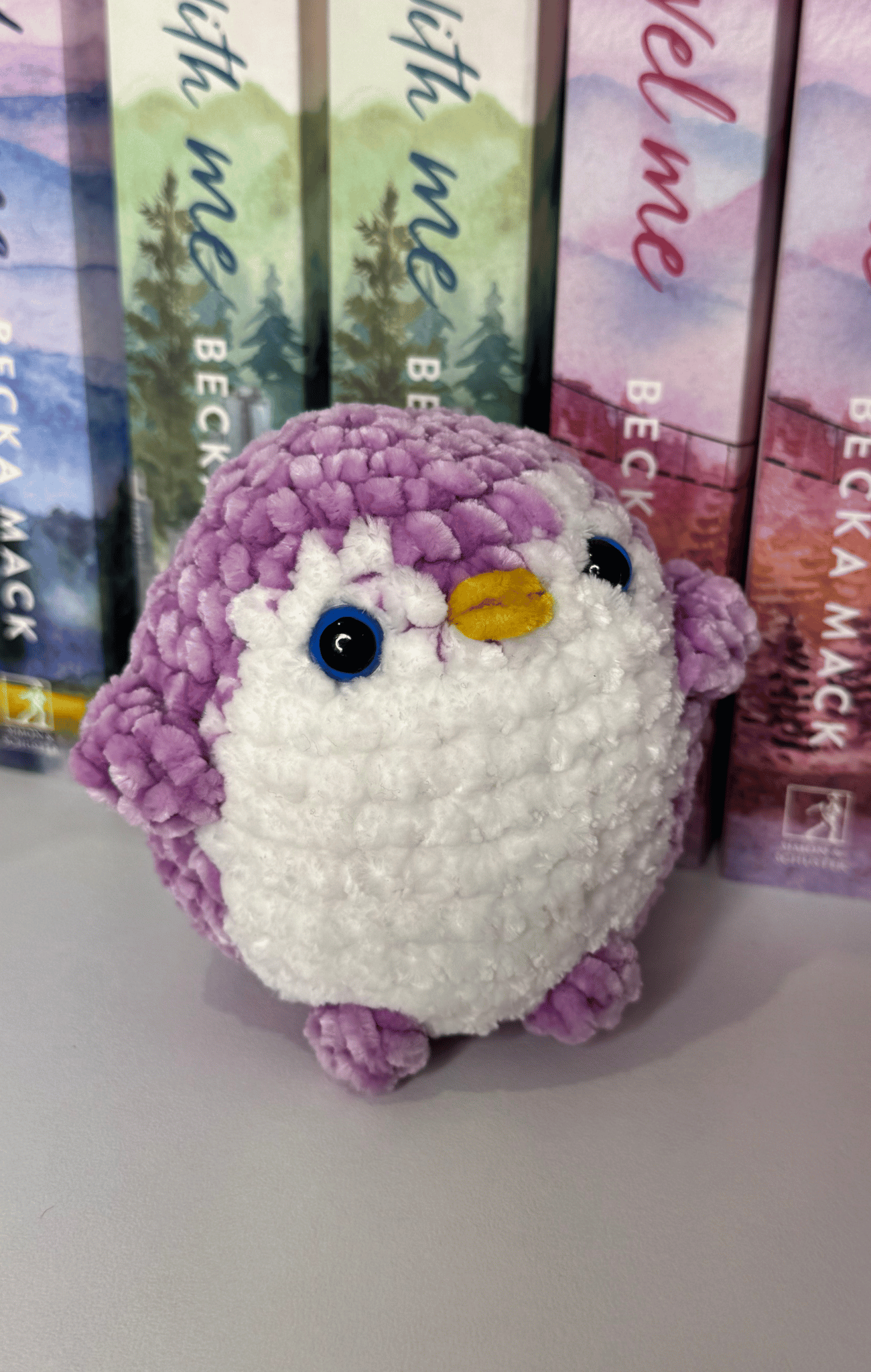 Purple Penguin Shelf Buddy