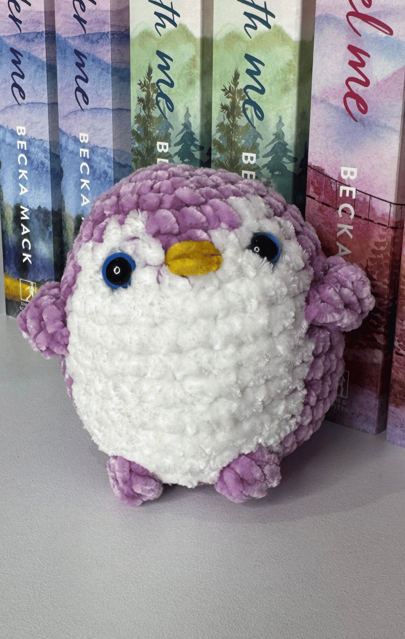 Purple Penguin Shelf Buddy