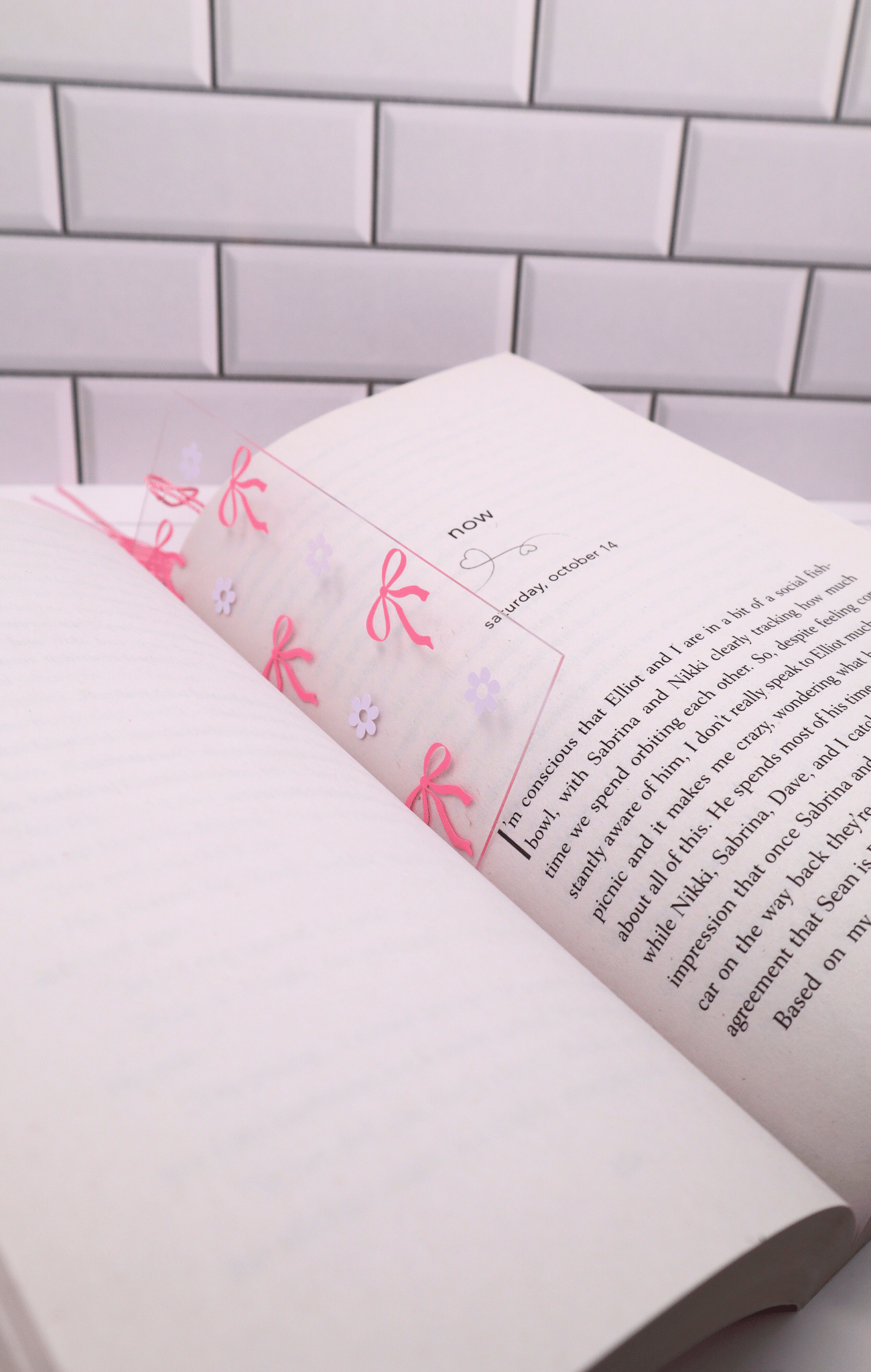 Bows & Flowers Acrylic Bookmark