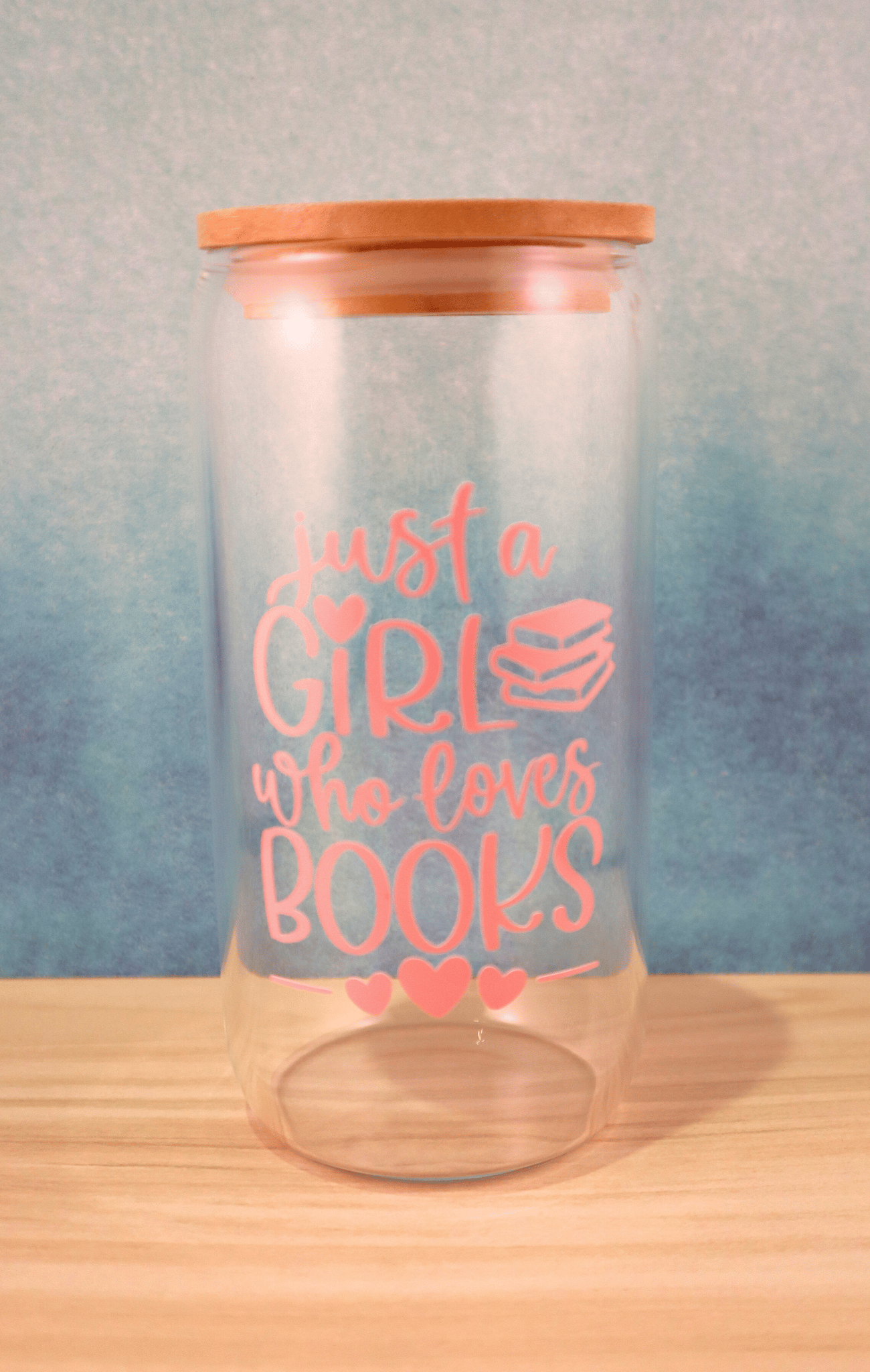Glass Tumbler Book Girl