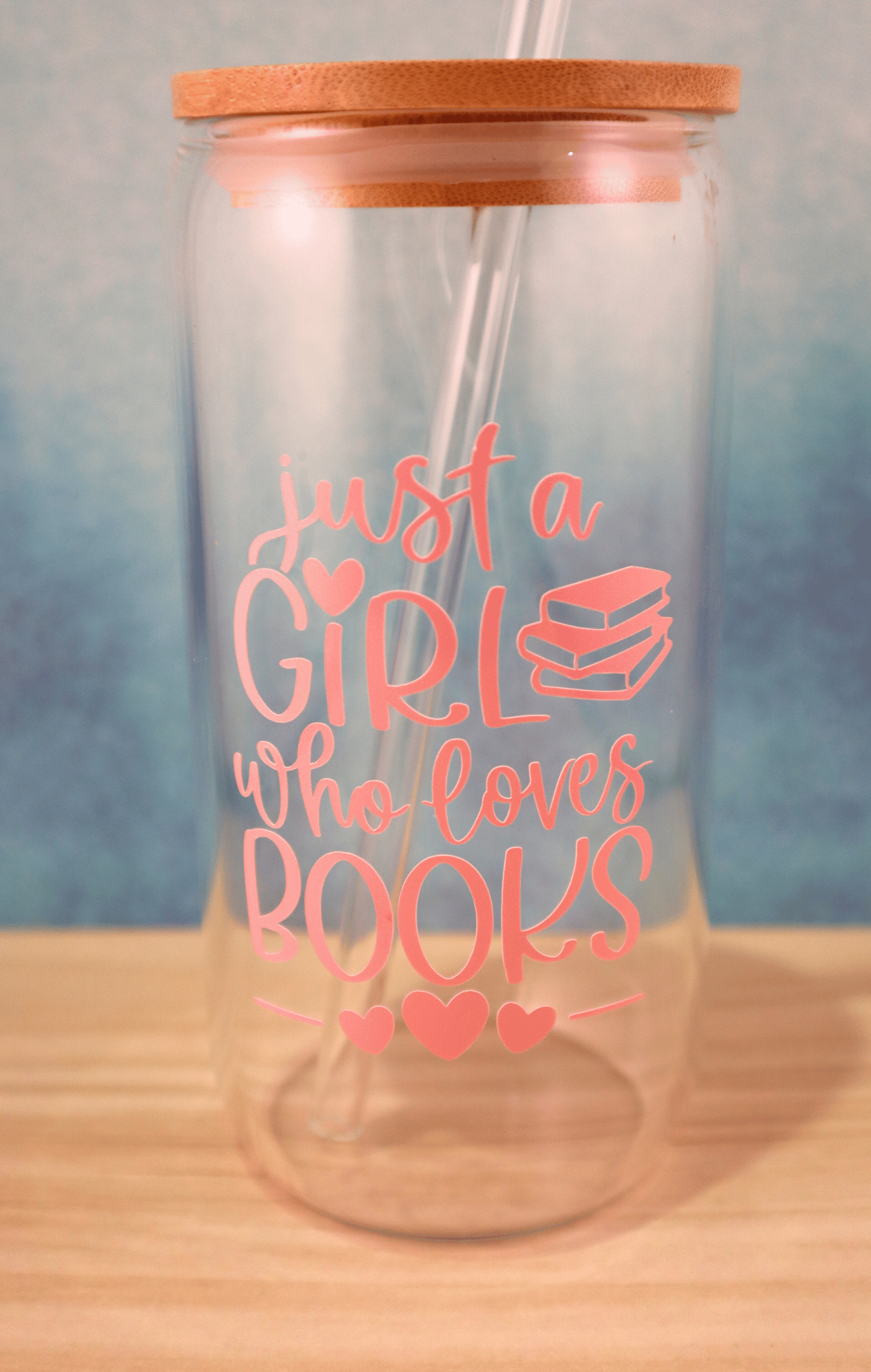 Glass Tumbler Book Girl