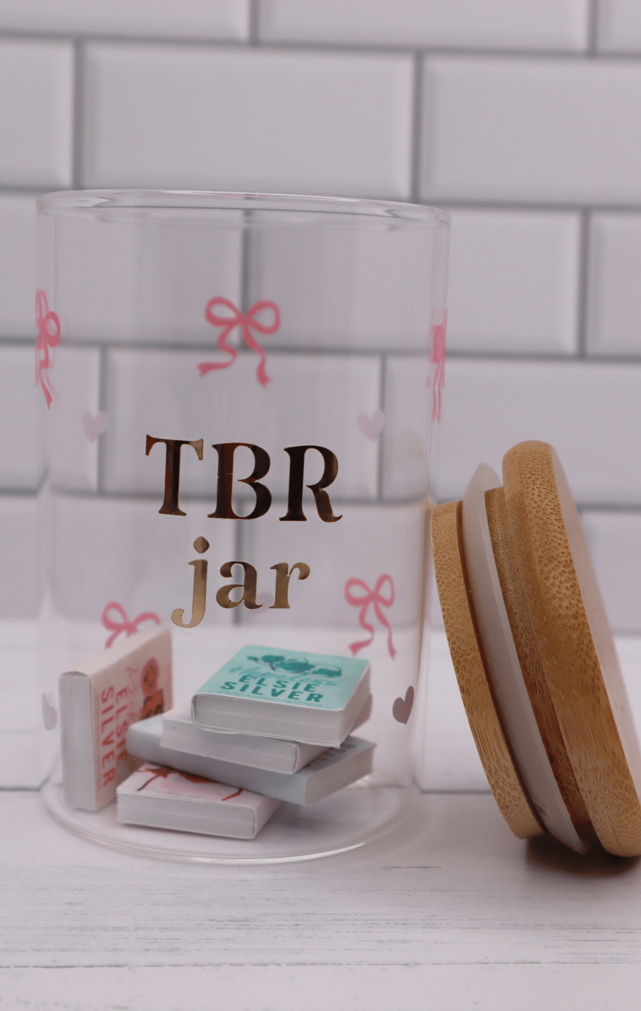 Mini Jar - Pink Bows