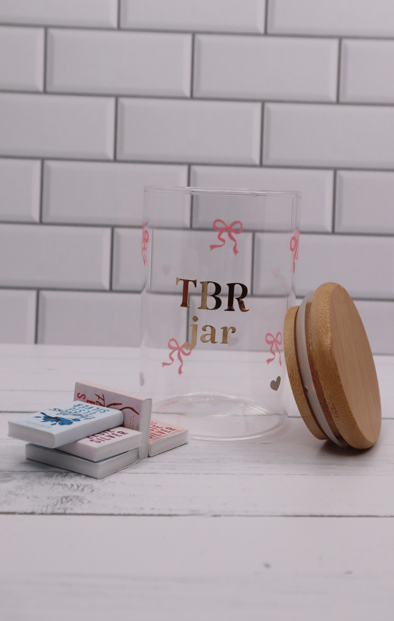 Mini Jar - Pink Bows