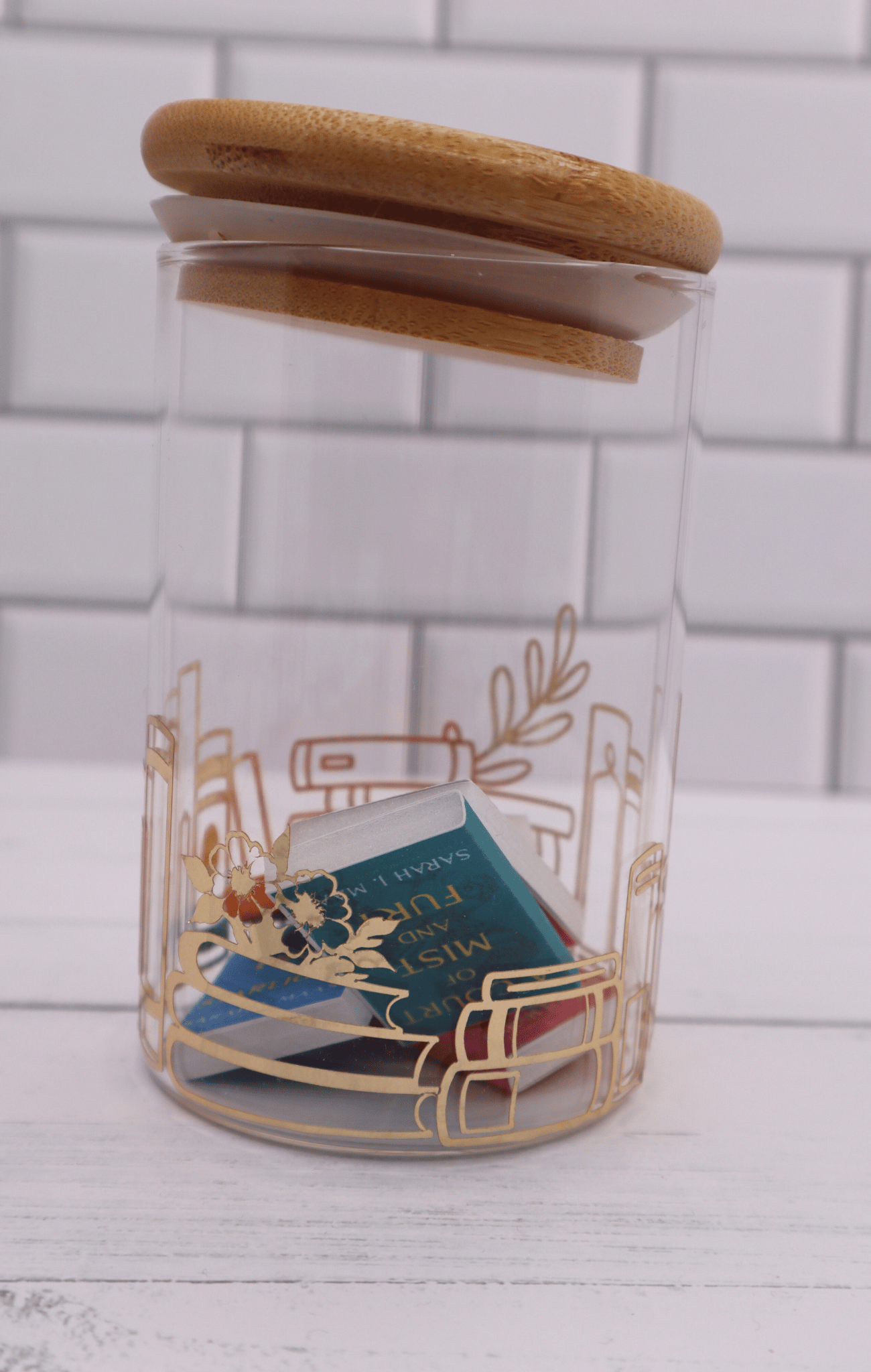 Mini Jar - Gold Foil Book Wrap