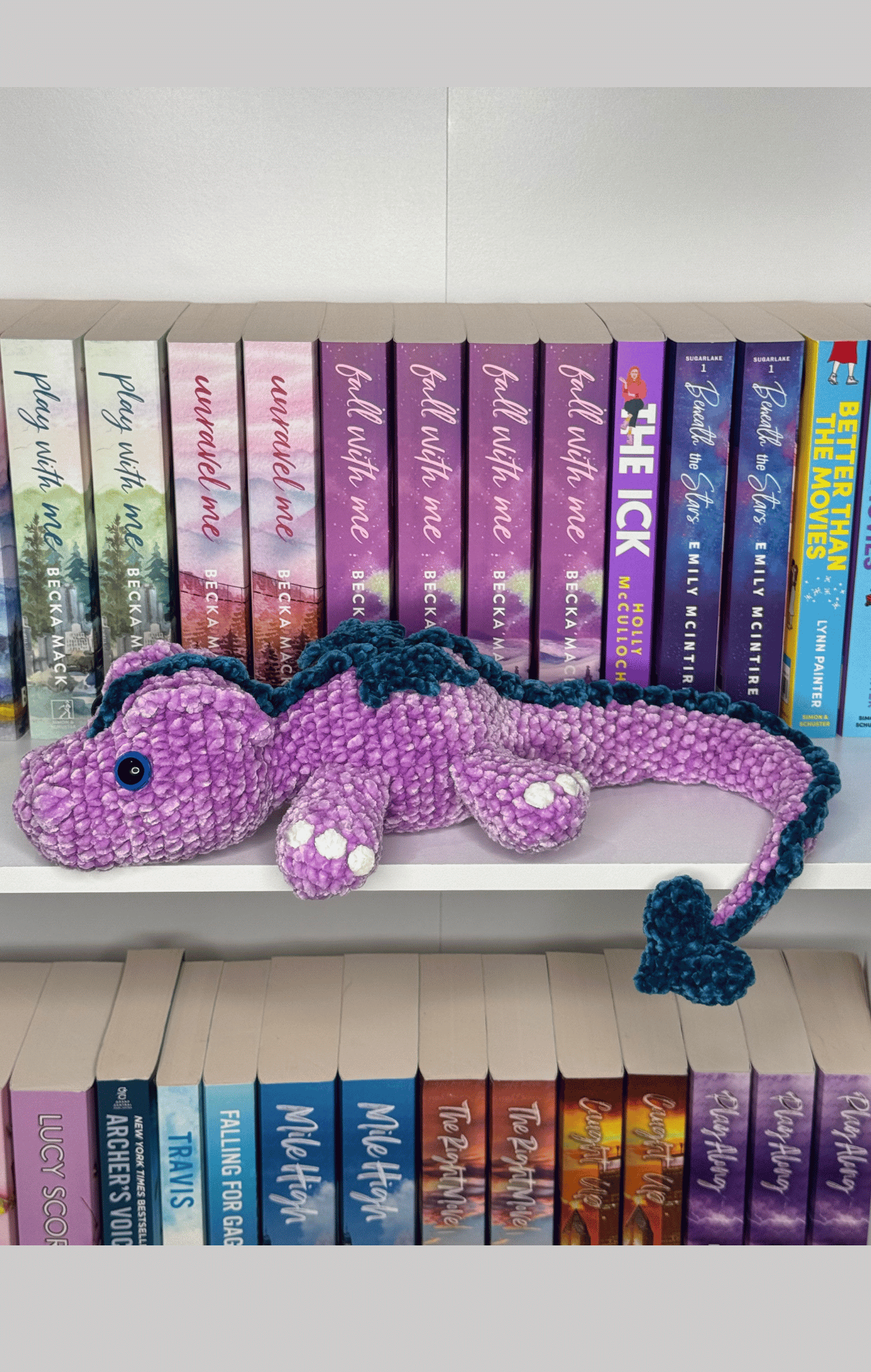 Large Purple Dragon Shelf Buddy