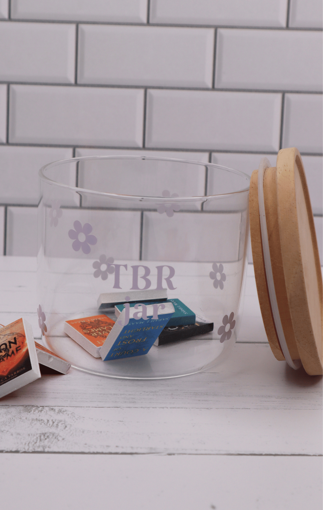 TBR Jar - White Flowers