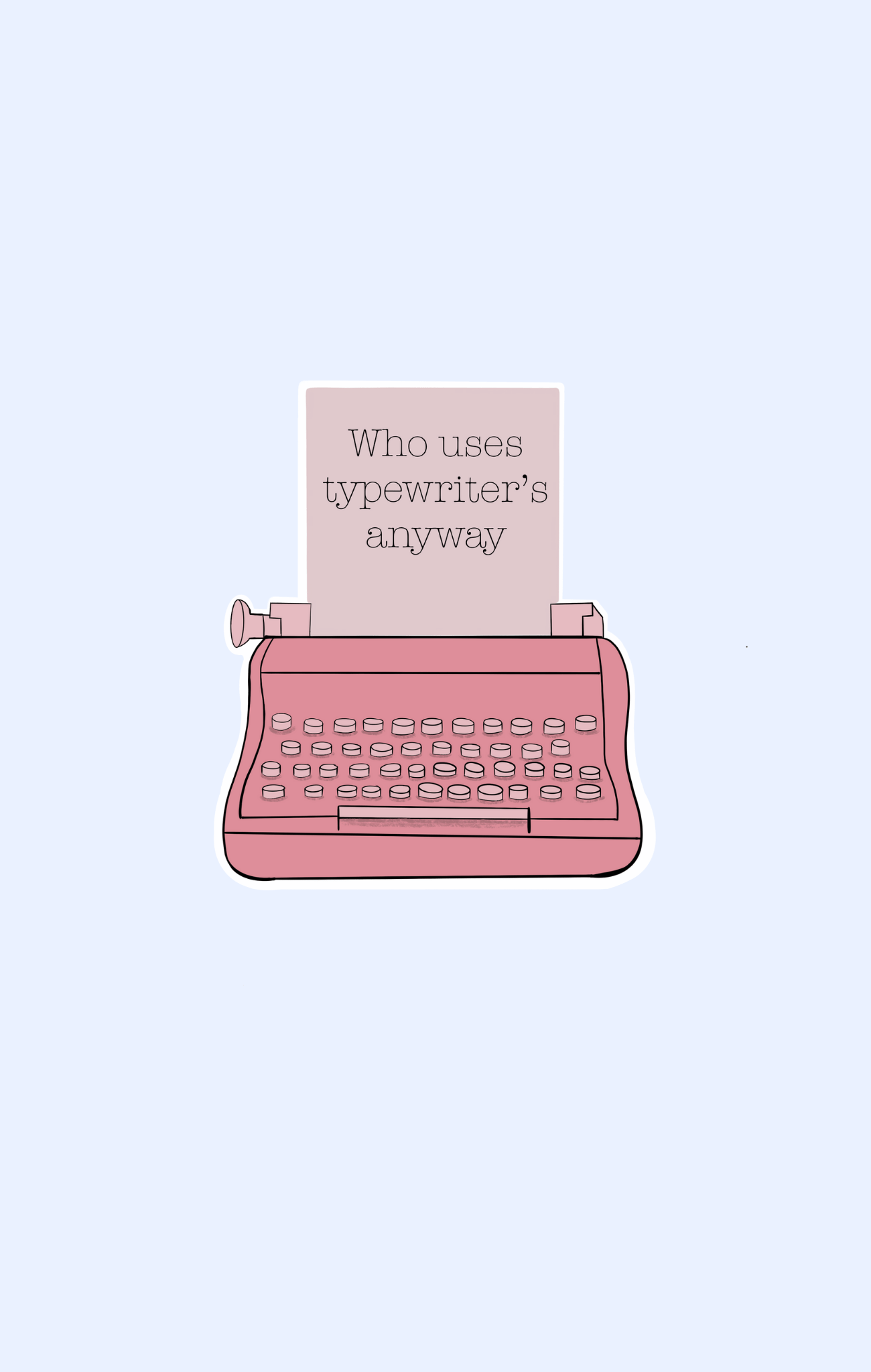 Typewriter Sticker