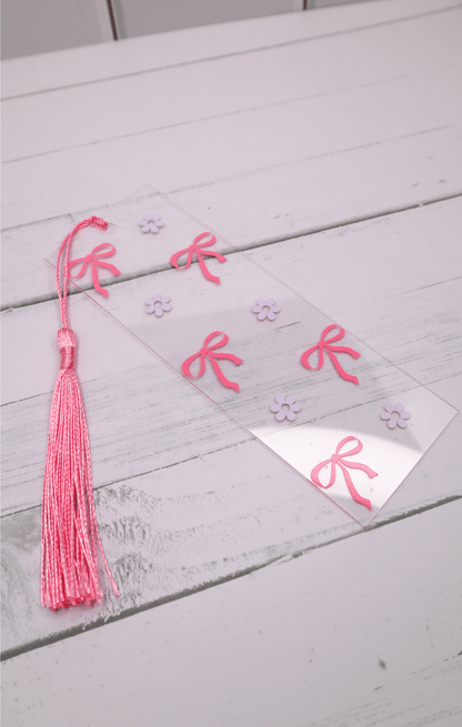 Bows & Flowers Acrylic Bookmark