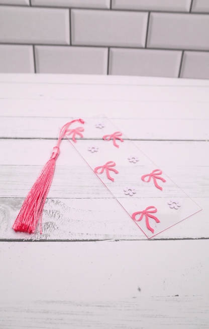 Bows & Flowers Acrylic Bookmark