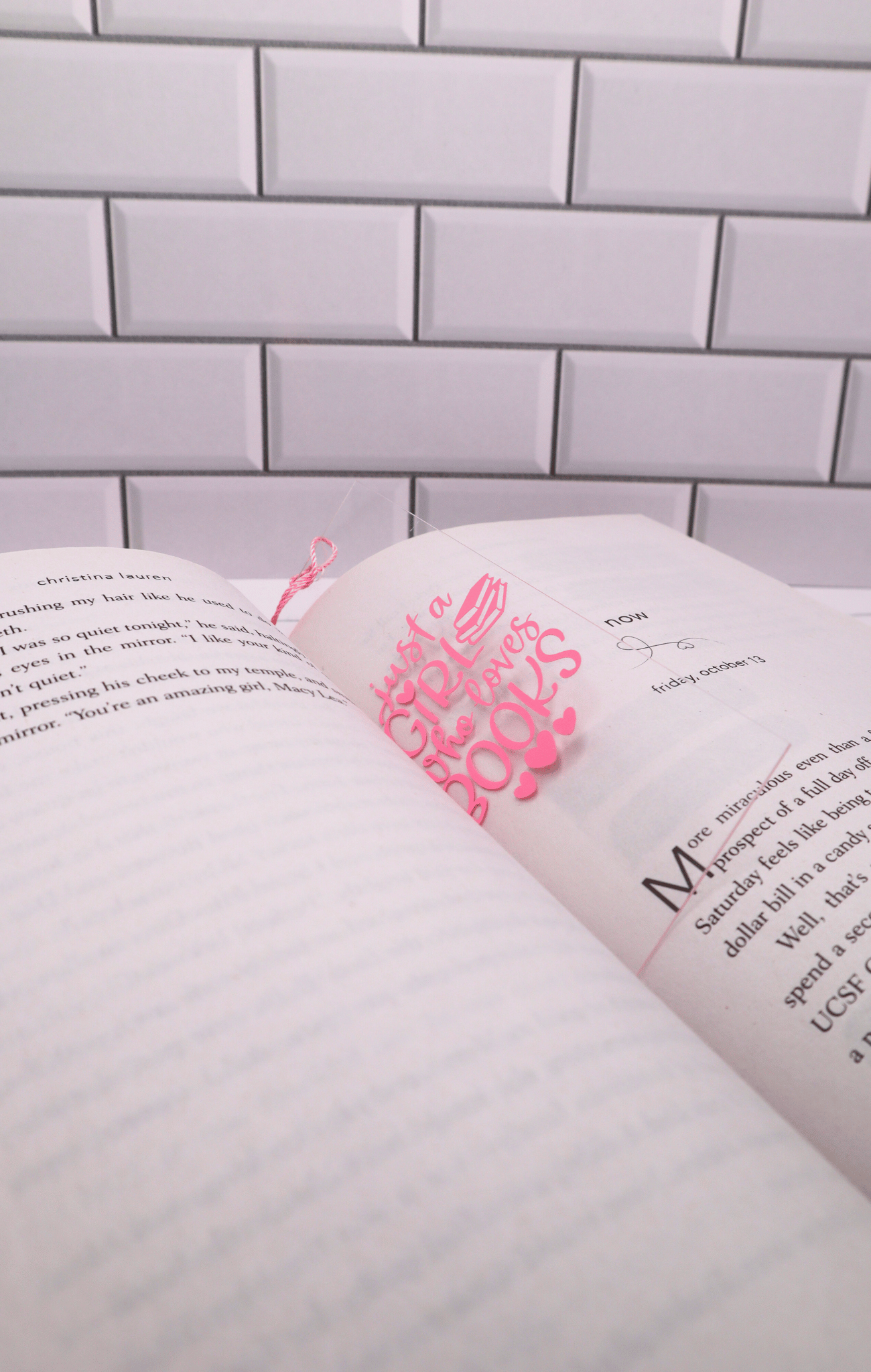 Book Girlie Acrylic Bookmark