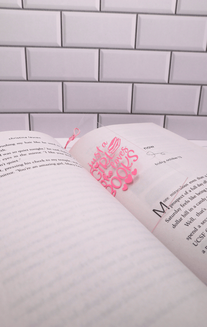 Book Girlie Acrylic Bookmark