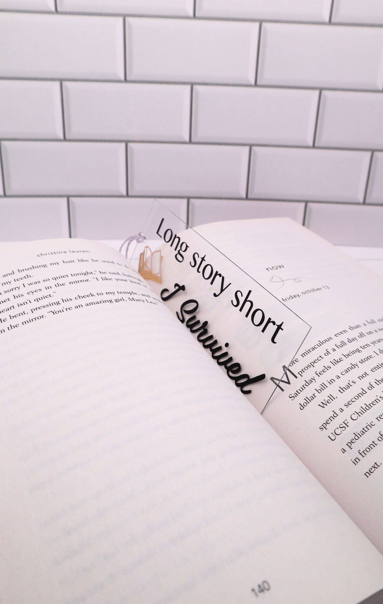 Long Story Short Acrylic Bookmark