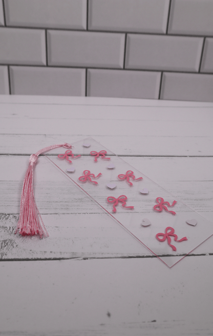 Bows & Hearts Acrylic Bookmark