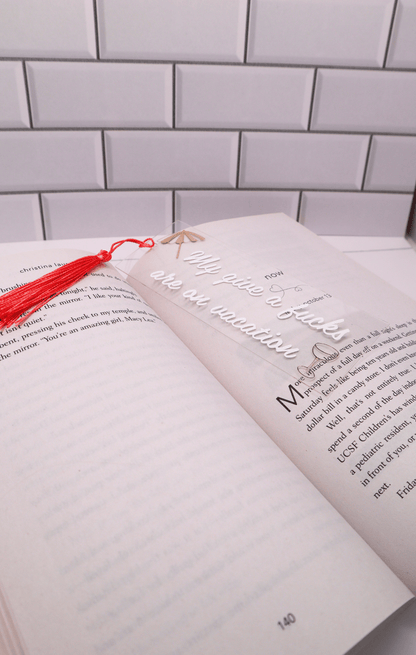 On Vacation Acrylic Bookmark