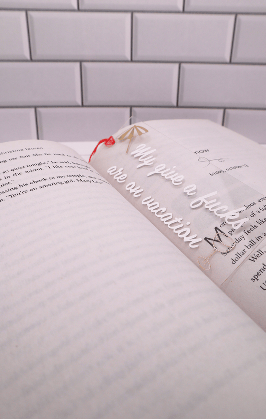 On Vacation Acrylic Bookmark