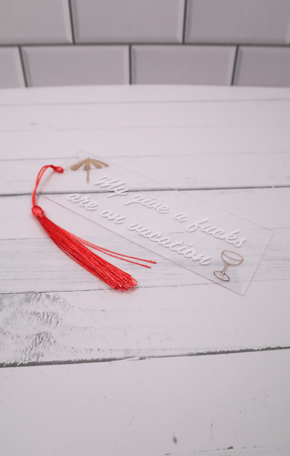 On Vacation Acrylic Bookmark