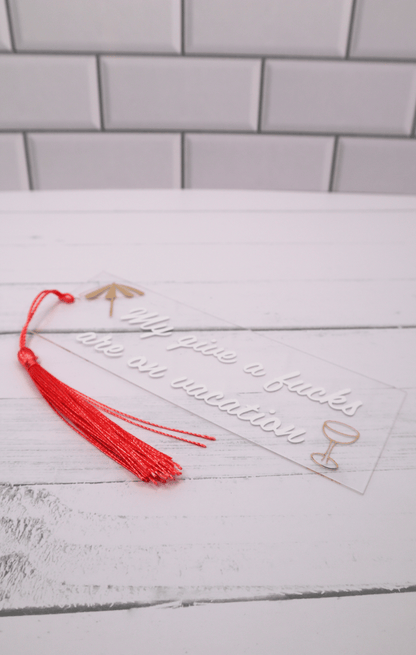 On Vacation Acrylic Bookmark