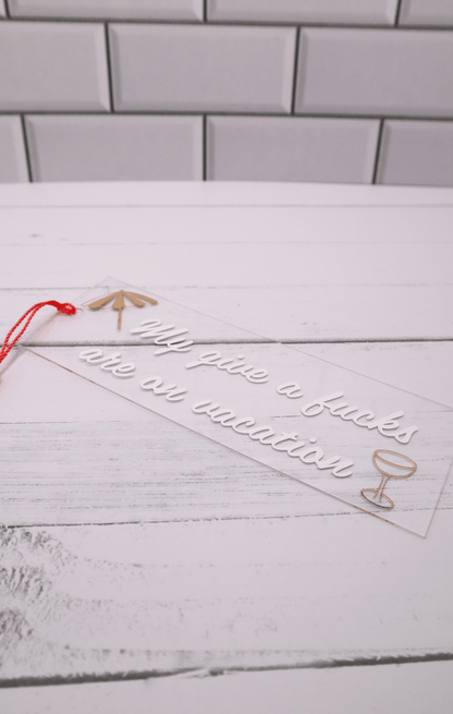 On Vacation Acrylic Bookmark