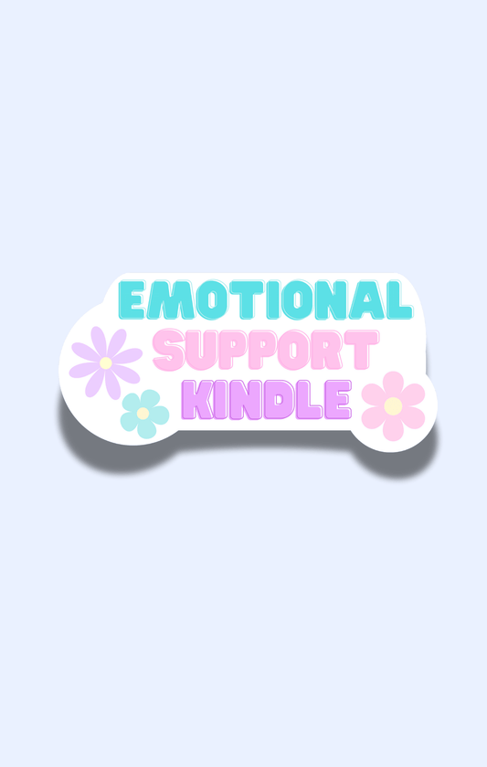 Emotional Support Kindle Sticker