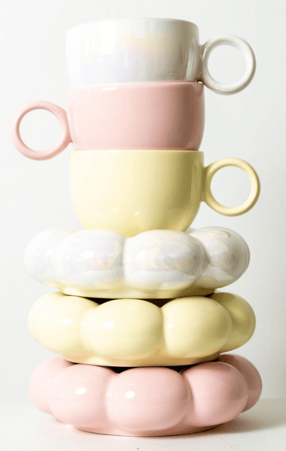 Lottie Mug & Saucer Set Pearl