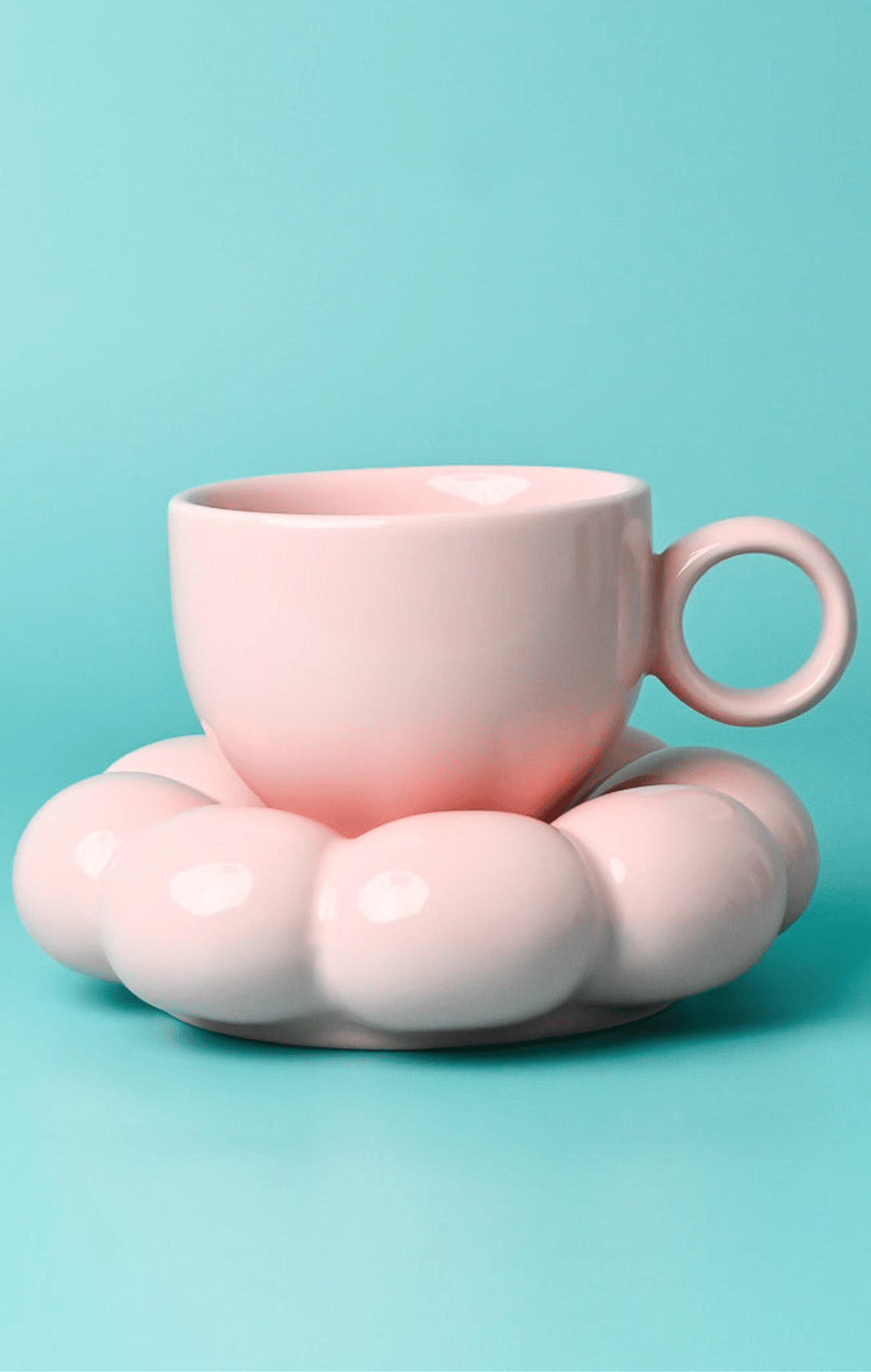 Lottie Mug & Saucer Set Pink