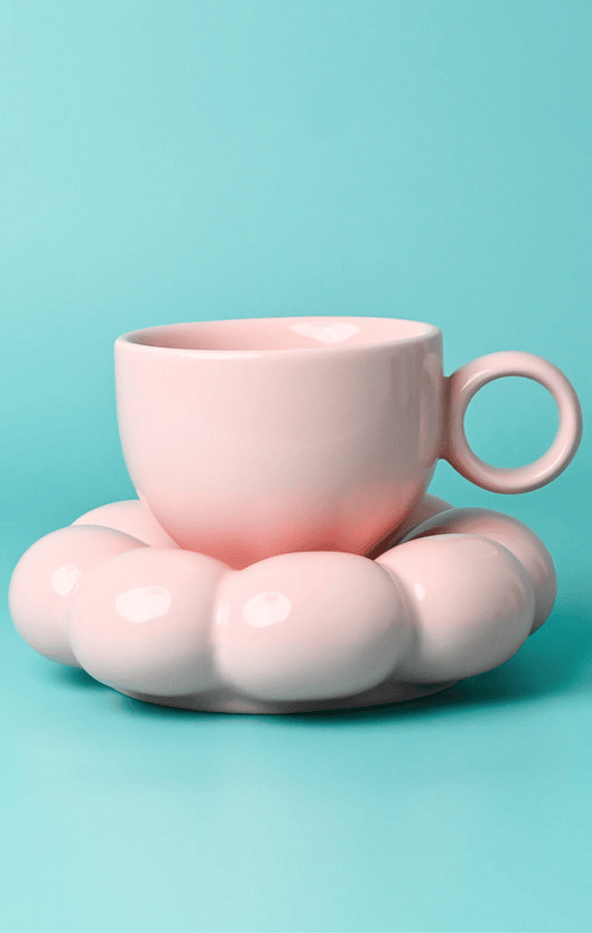 Lottie Mug & Saucer Set Pink