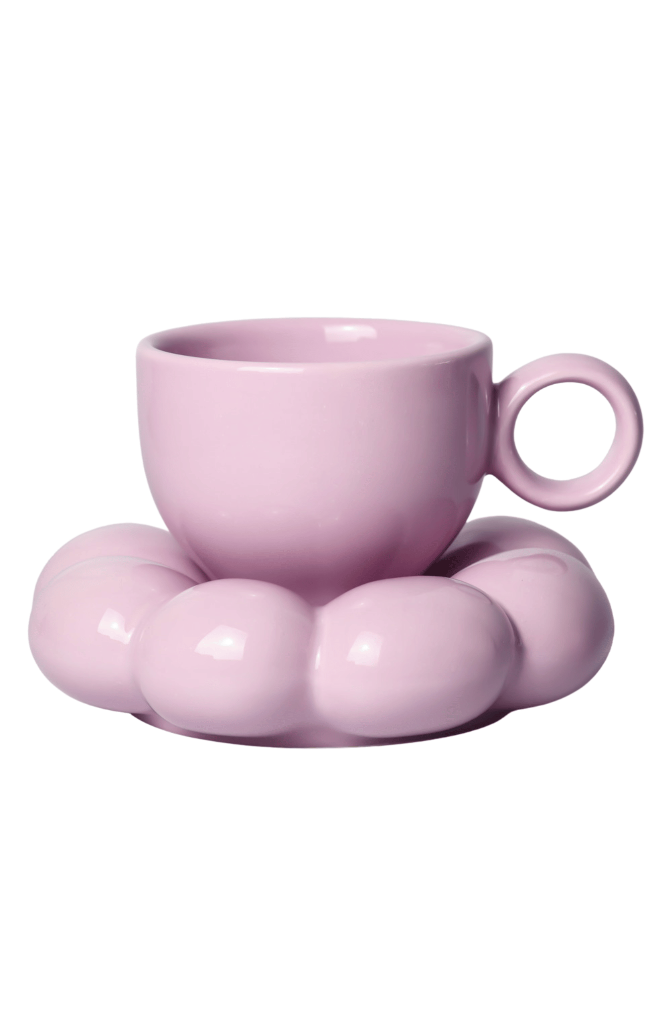 Lottie Mug & Saucer Set Purple