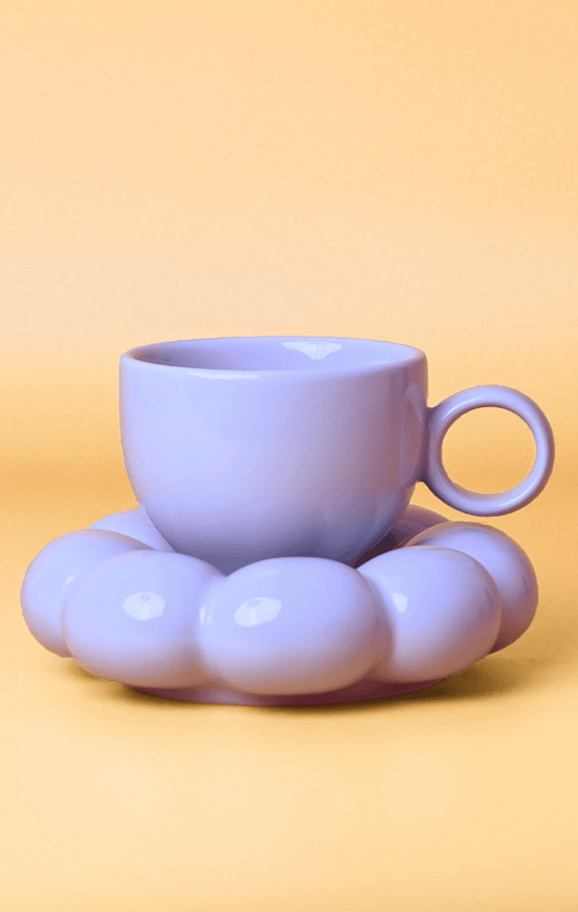 Lottie Mug & Saucer Set Purple
