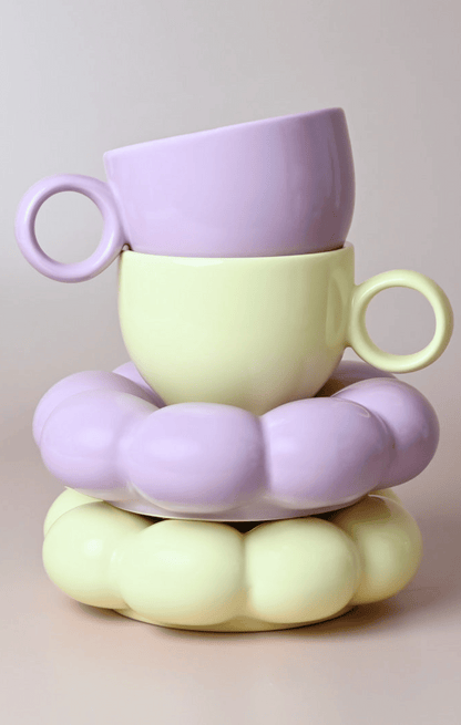 Lottie Mug & Saucer Set Yellow