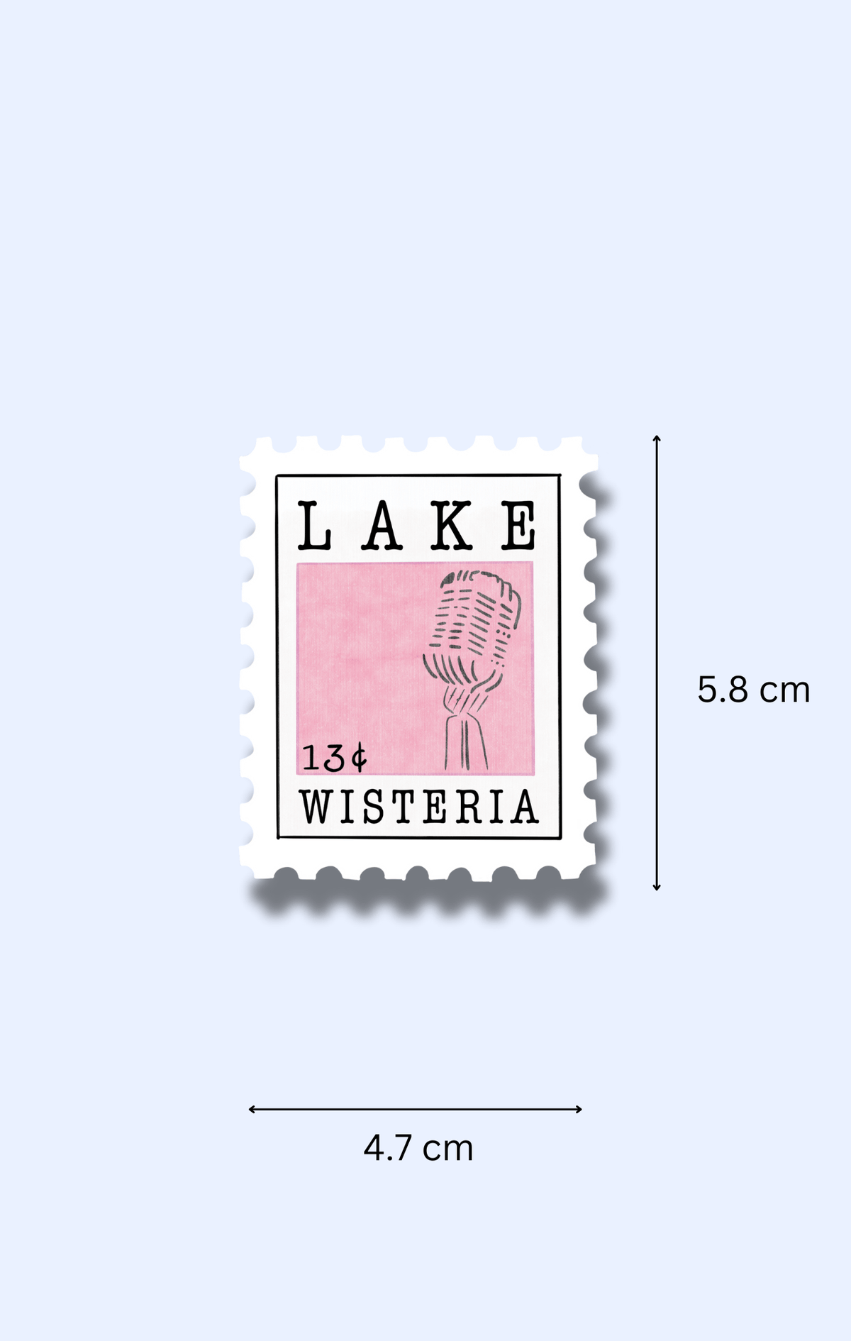 Lake Wisteria Stamp Sticker
