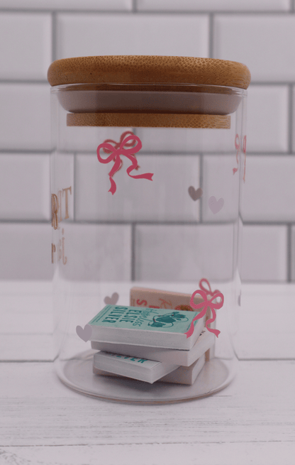 Mini Jar - Pink Bows